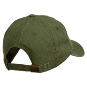 Western Snowman Embroidered Washed Dyed Cap