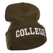 Wording of College Embroidered Long Beanie