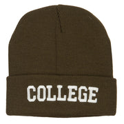 Wording of College Embroidered Long Beanie