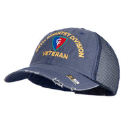 U.S. Army 38th Infantry Division Embroidered Low Profile Special Cotton Mesh Cap - Navy OSFM