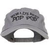 World's Best Pop Pop Embroidered Unstructured Cotton Cap