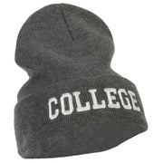 Wording of College Embroidered Long Beanie