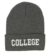 Wording of College Embroidered Long Beanie