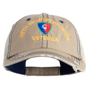U.S. Army 38th Infantry Division Embroidered Low Profile Special Cotton Mesh Cap - Khaki OSFM