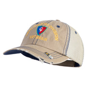 U.S. Army 38th Infantry Division Embroidered Low Profile Special Cotton Mesh Cap - Khaki OSFM