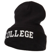 Wording of College Embroidered Long Beanie