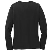 Women's Big Size Port & Company Long Sleeve Cotton T-Shirt