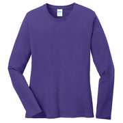 Women's Big Size Port & Company Long Sleeve Cotton T-Shirt