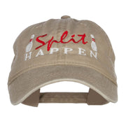 Bowling Split Happen Embroidered Washed Cap