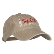 Bowling Split Happen Embroidered Washed Cap