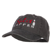 Bowling Split Happen Embroidered Washed Cap