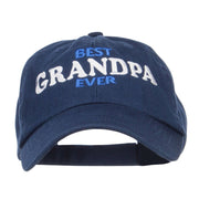 Best Grandpa Ever Embroidered Low Cap