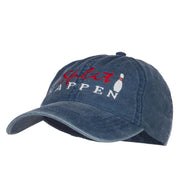 Bowling Split Happen Embroidered Washed Cap