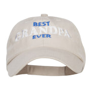 Best Grandpa Ever Embroidered Low Cap