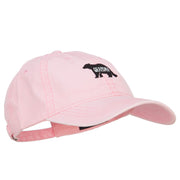 Grandma Bear Embroidered Washed Cotton Twill Cap