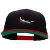 Sightseeing Aircraft Embroidered Wool Blend 2 Tone Classic Snapback - Black-Red OSFM