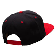 Sightseeing Aircraft Embroidered Wool Blend 2 Tone Classic Snapback - Black-Red OSFM