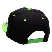 Sightseeing Aircraft Embroidered Wool Blend 2 Tone Classic Snapback - Black-Yellow OSFM