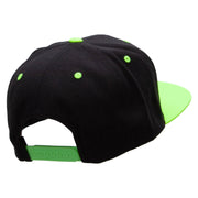 Sightseeing Aircraft Embroidered Wool Blend 2 Tone Classic Snapback - Black-Yellow OSFM