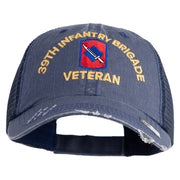 U.S. Army 39th Infantry Brigade Embroidered Low Profile Special Cotton Mesh Cap - Navy OSFM