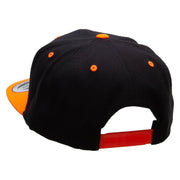 Sightseeing Aircraft Embroidered Wool Blend 2 Tone Classic Snapback - Black-Orange OSFM