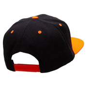 Sightseeing Aircraft Embroidered Wool Blend 2 Tone Classic Snapback - Black-Orange OSFM