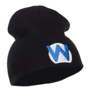 Circle Wario Embroidered Short Beanie