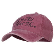 We're All Mad Here Embroidered Washed Cap