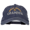 World Greatest Grandpa Embroidered Washed Cotton Twill Cap