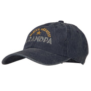 World Greatest Grandpa Embroidered Washed Cotton Twill Cap