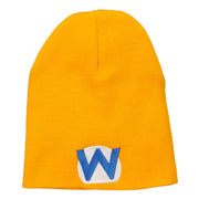 Circle Wario Embroidered Short Beanie