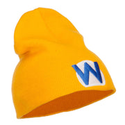 Circle Wario Embroidered Short Beanie