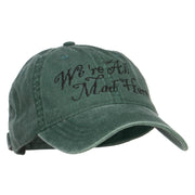 We're All Mad Here Embroidered Washed Cap