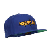 Wrestling Embroidered Snapback Cap