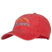 World Greatest Grandpa Embroidered Washed Cotton Twill Cap