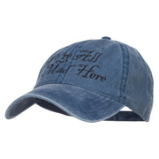 We're All Mad Here Embroidered Washed Cap