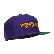 Wrestling Embroidered Snapback Cap