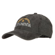 World Greatest Grandpa Embroidered Washed Cotton Twill Cap