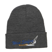 Wind Surfing Embroidered Long Beanie