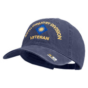 U.S. Army 40th Infantry Division Embroidered Washed Solid Pigment Dyed Cotton Twill Brass Buckle Cap - Navy OSFM