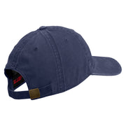 U.S. Army 40th Infantry Division Embroidered Washed Solid Pigment Dyed Cotton Twill Brass Buckle Cap - Navy OSFM