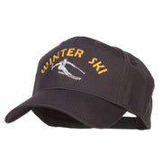 Winter Ski Embroidered Twill Cap