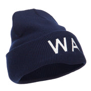 Washington State WA Embroidered Cuff Beanie