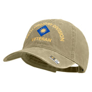 U.S. Army 40th Infantry Division Embroidered Washed Solid Pigment Dyed Cotton Twill Brass Buckle Cap - Khaki OSFM