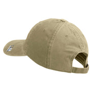 U.S. Army 40th Infantry Division Embroidered Washed Solid Pigment Dyed Cotton Twill Brass Buckle Cap - Khaki OSFM