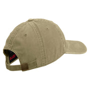 U.S. Army 40th Infantry Division Embroidered Washed Solid Pigment Dyed Cotton Twill Brass Buckle Cap - Khaki OSFM
