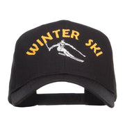 Winter Ski Embroidered Twill Cap