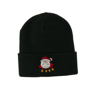 Santa with Christmas Lights Embroidered Beanie