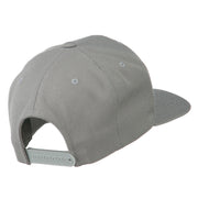 Wording of Smile Embroidered Flat Bill Cap