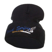 Wind Surfing Embroidered Long Beanie